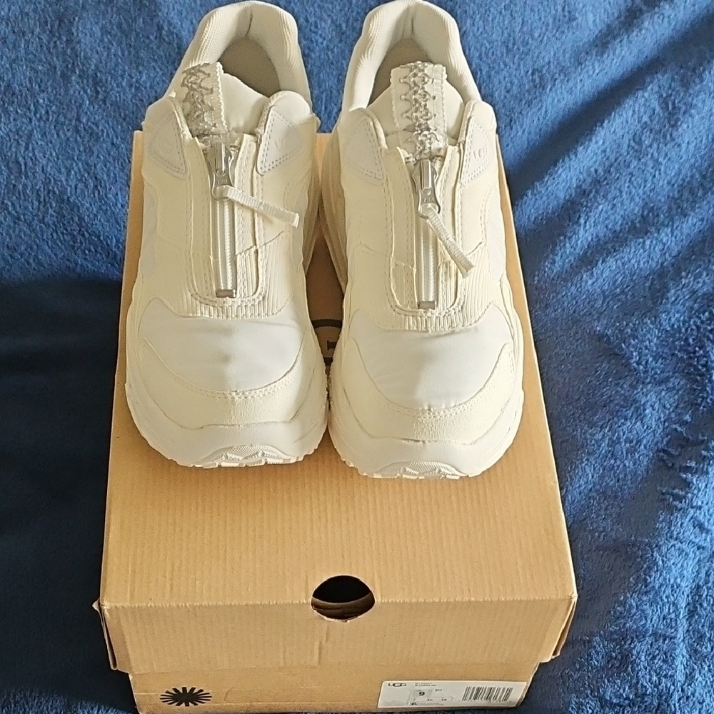 UGG CA805 Women's White/Cream Zip Sneakers - Picture 15 of 16